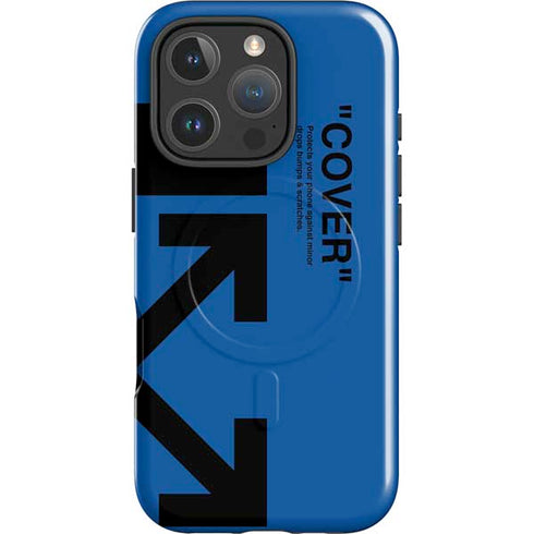 Black and Blue Arrows iPhone 16 Pro Magsafe Impact Case